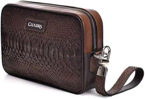 Miniatura 2 de Cuadra - Bolsa para documentos para hombre en piel auténtica Python