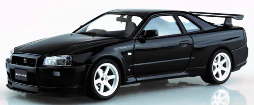 Miniatura 2 de Aoshima Nissan BNR34 Skyline GT-R V-Spec II '02 Custom Wheel 1:24 Kit