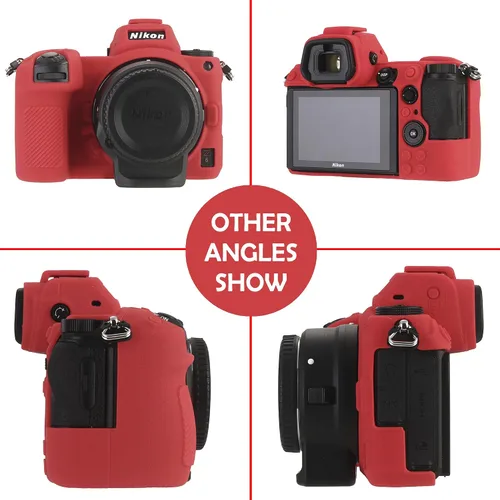 Miniatura 7 de Funda de cámara para Nikon Z6 Z6II Z7 Z7II - Funda protectora de silicona para DSLR, jaula desmontable, a prueba de golpes, a prueba de polvo (rojo)