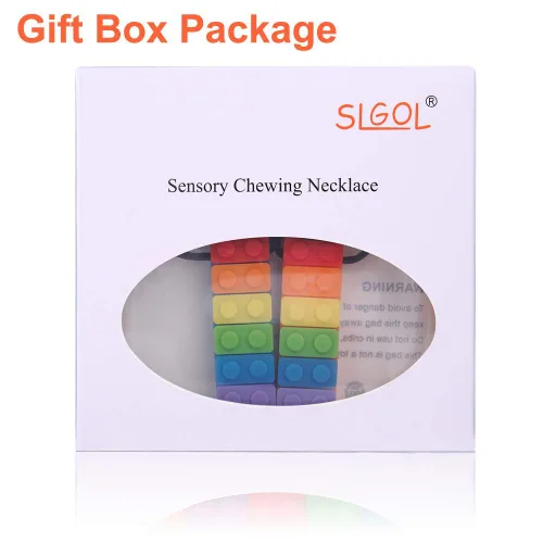 Miniatura 7 de Collar masticable, paquete de collar sensorial para niños con TDAH, autismo, necesidades de morder, palo masticable de motor oral, masticable