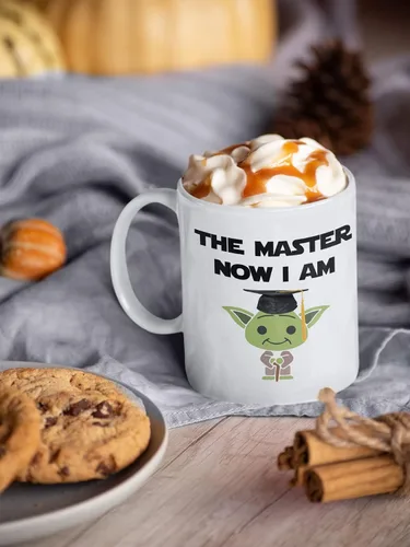 Miniatura 5 de Suchmugs Taza de grado de maestría - The Master Now I Am - Taza de café divertida de graduación universitaria - Taza de cerámica de 11 oz