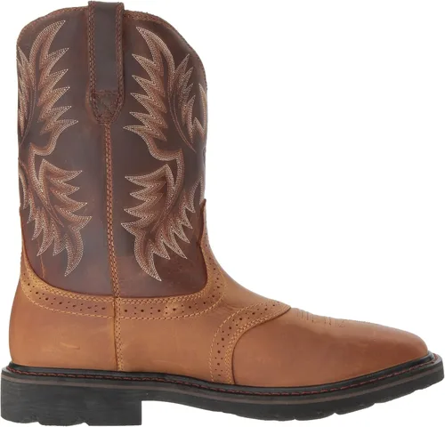 Miniatura 6 de Ariat Botas de trabajo Sierra con punta cuadrada ancha para hombre, Corteza añejada, 7