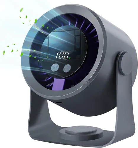 Ventilador de circulación de escritorio, rotación de 360° y 1-120 velocidades, ventiladores pequeños recargables para dormitorio con batería de 4000