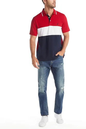 Miniatura 2 de Nautica Polo de manga corta para hombre 100% algodón piqué bloque