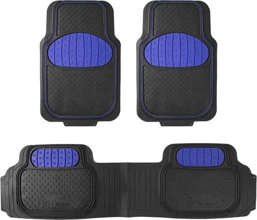 FH Group Alfombrillas de Goma para Trabajo Pesado para Piso de Automóvil - Ajuste Universal, Recortables, Climaproof - Para Sedanes, SUVs, Camiones
