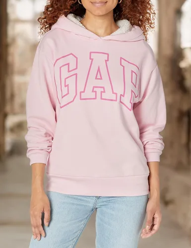 Miniatura 2 de GAP Sudadera con capucha con forro Sherpa con logotipo para mujer