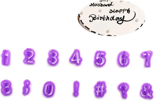 Miniatura 7 de Cortadores de letras de fondant, cortadores del alfabeto, juego de cortador de fondant de letras y números, 40 piezas, moldes de fondants
