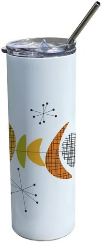 Miniatura 36 de Come On Babe Let's Go Party – Personalizar con nombre – Vaso de viaje de acero inoxidable blanco de 20 onzas con popote – Aislamiento al vacío