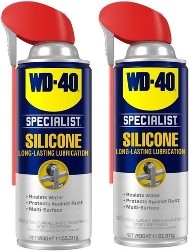 Miniatura 9 de WD-40 - Paquete combinado de lubricante de silicona multiuso y especialista, aerosoles inteligentes de paja de 2 maneras, fórmula original de 12