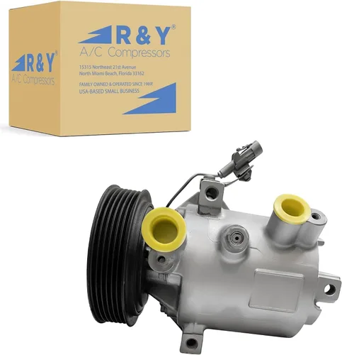RYC - Compresor de aire acondicionado automotriz y embrague de A/C EG800 (se adapta a Mitsubishi Mirage 1.2L 2014-2020; compatible con Mitsubishi
