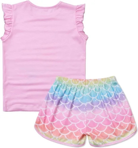Miniatura 2 de QPANCY Pijamas a juego para niñas y muñecas, conjuntos de pijama de unicornio para verano, ropa de dormir de algodón