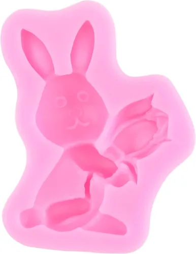 Miniatura 7 de ZiXiang Moldes para fondant de Pascua, moldes de silicona de conejo, molde de zanahoria y chocolate, molde de conejo, flor, caramelo para decoración