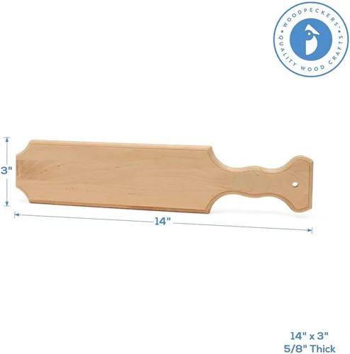 Miniatura 2 de Palas de fraternidad de hermandad de mujeres de 14 pulgadas, paquete de 5 paletas de madera griega sin terminar de abedul para decorar y pintar, por