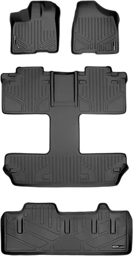 Miniatura 54 de SMARTLINER Alfombrilla de suelo para maletero de carga para todo tipo de clima, detrás de la segunda fila para Toyota Sienna 2011-2012