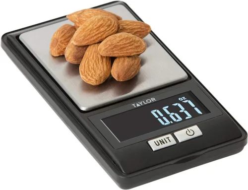 Miniatura 4 de Taylor Báscula digital de alta precisión con tapa, 16OZ/500G, color negro