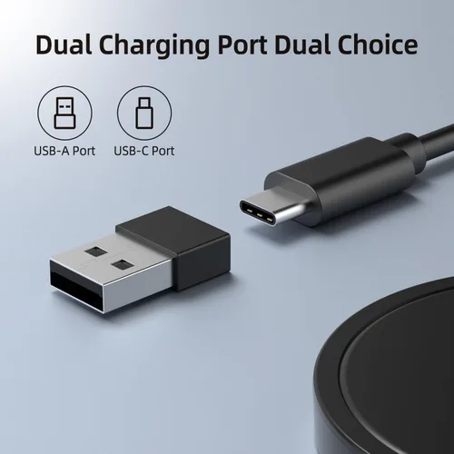Miniatura 5 de Cargador inalámbrico, 6.5 pies/6.6 ft 15 W Max Fast Magnetic Wireless Charging Pad compatible con iPhone 16/15/14/13/12 con convertidor USB-A, negro