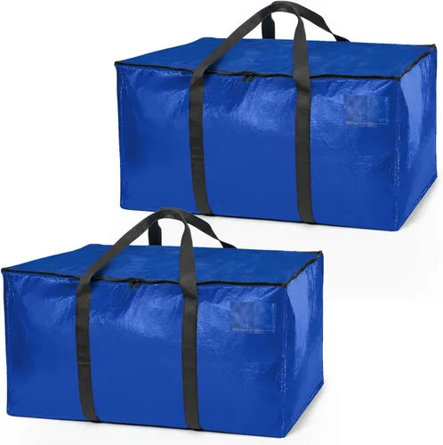 Miniatura 13 de ClearSpace Bolsas de mudanza o bolsa de almacenamiento de gran tamaño – Cajas grandes para mudanzas con correas de mochila, cremalleras y asas