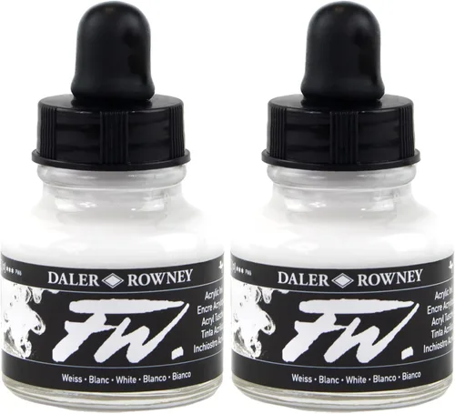 Miniatura 13 de Daler-Rowney FW - Tinta acrílica, botella de vidrio con gotero, 1 oz - 1.0 fl oz, imitación dorada