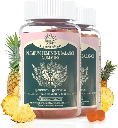 Miniatura 10 de Gomitas de equilibrio femenino prémium con probióticos vaginales para mujeres con pH equilibrado, salud y bienestar, apoyo inmunológico, vegano, sin