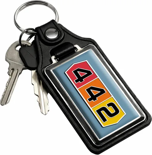 Miniatura 54 de Brotherhood Car Key Chain for Cutlass - Classic Models Keychain for Men and Women Gift Key Ring Azul alpino