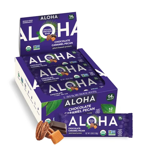 Miniatura 28 de ALOHA Barras de proteínas orgánicas a base de plantas, almendras y chocolate de coco, 12 unidades, barras de 1.98 onzas, veganas, bajas en azúcar