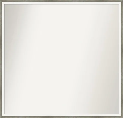 Miniatura 136 de Amanti Art Espejo de baño plateado para sobre el fregadero, 33 x 45 pulgadas, espejo de tocador rectangular blanco plateado y plateado, marco