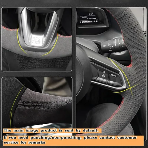 Miniatura 2 de Steering Wheel Covers for Nissan X-Trail Qashqai Rogue Sport Kicks Micra Leaf 2017-2019, Custom Car Steering Wheel Braid Cover