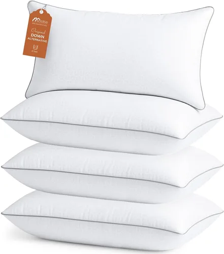 Miniatura 9 de Sasttie Almohada estándar, almohada individual de tamaño matrimonial para personas que duermen de lado, espalda y boca abajo, relleno alternativo