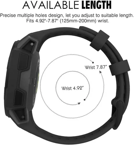 Miniatura 4 de Correa para Garmin Instinct 2, correa de repuesto de silicona suave para Garmin Instinct 2/Instinct 2 Solar/Instinct Tide/Instinct Tactical/Instinct