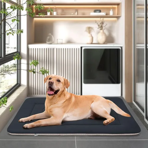 Miniatura 7 de Cama grande y acolchada de 36.0, 42.0 y 47.0 pulgadas para perro, lavable, con base antideslizante, cama para mascotas, camas para gatos, caseta