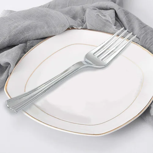 Miniatura 10 de Efavormart - Paquete de 125 cucharas de plástico resistente Chambury de 7 pulgadas, cubiertos de plástico para bodas, cumpleaños, ocasiones de lujo