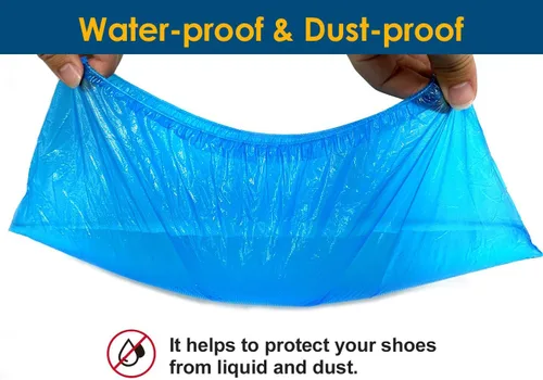 Miniatura 5 de Fundas para zapatos desechables reciclables, paquete de 200 (100 pares) de 15.7 pulgadas, fundas higiénicas para zapatos y botas impermeables