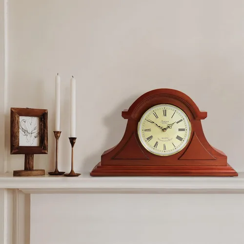 Miniatura 8 de Bedford Clock Collection Reloj de repisa de cereza caoba con campanillas