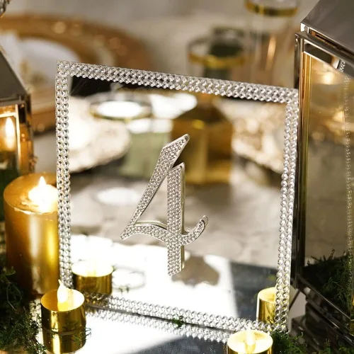 Miniatura 5 de Efavormart - Espejo cuadrado de cristal de 8 pulgadas, decoración de mesa para bodas, fiestas, centros de mesa, 6