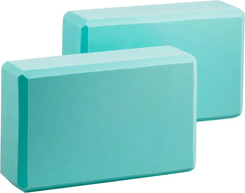 Miniatura 13 de EXERZ Bloques de yoga, paquete de 2, bloques de gimnasio, ladrillos de entrenamiento de fitness, soporte de mano elástico para pilates