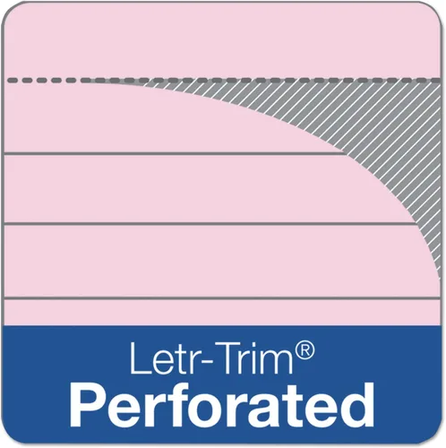 Miniatura 4 de Tops Prism Plus - Bloc legal de 5 x 8 pulgadas, perforado, rosa, regla estrecha, 50 hojas por bloc de escritura, 100% reciclado, paquete de 12 Rosado