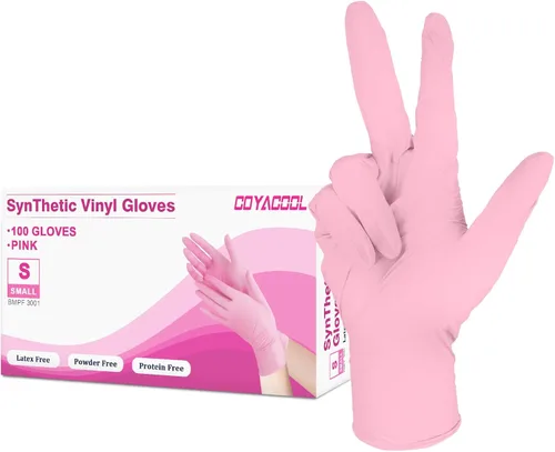 Miniatura 27 de Guantes desechables medianos, de mezcla de nitrilo y vinilo, sin látex, 100 unidades, guantes de grado alimenticio para limpieza, preparación de Azul