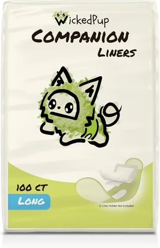 Miniatura 11 de WICKEDPUP Forros de Pañales para Perros, Almohadillas Reforzadoras para Perros Machos y Hembras, 100ct Insertos Desechables para Pañales se