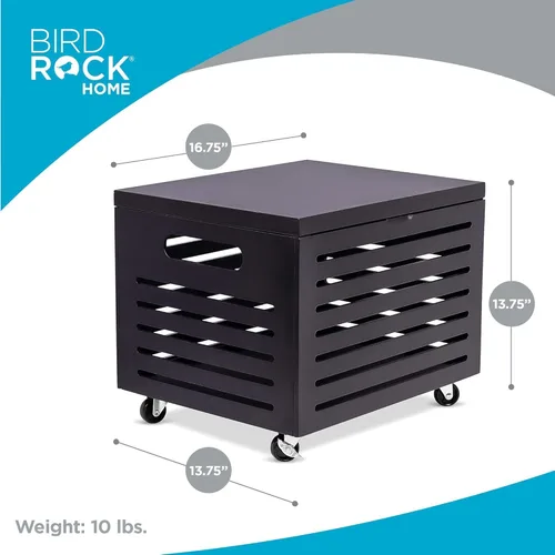Miniatura 4 de BIRDROCK HOME Caja organizadora de almacenamiento de archivos rodantes con tapa (nueva versión) – Caja decorativa de madera de bambú para documentos