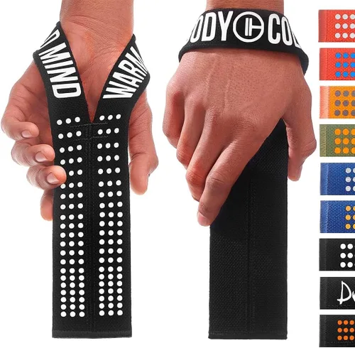 Miniatura 12 de WARM BODY COLD MIND V1 Correas de Levantamiento para Muñeca para Halterofilia Olímpica - Clasificadas para 660 lb - Vendas de Mano para Negro