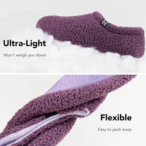 Miniatura 4 de RockDove - Pantuflas de vellón de estilo cerrado para mujer, ideales para interiores