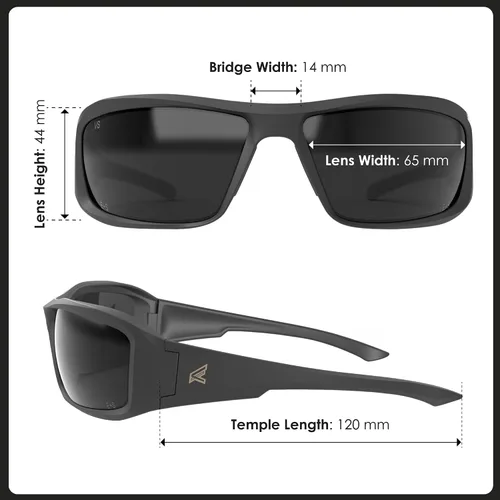 Miniatura 5 de EDGE Brazeau - Lentes de seguridad antideslizantes, resistentes a impactos y arañazos, 99.9% de protección UV, clasificación ANSI Z87 Marco negro