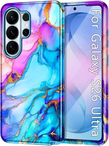 Miniatura 71 de Btscase para Samsung Galaxy S25, [Probado contra caídas de grado militar] Funda protectora de diseño de patrón de mármol, resistente, delgada