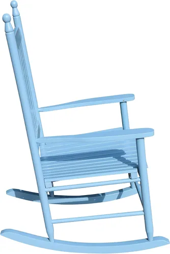 Miniatura 7 de Silla mecedora para balcón, porche, para adultos, de madera, para interiores y exteriores, resistente a todas las condiciones climáticas