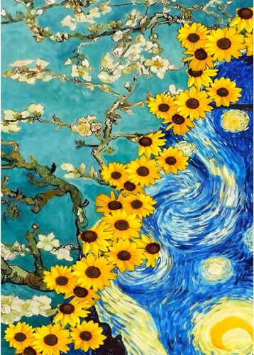 Miniatura 17 de VeGuude Kits de Pintura de Diamantes para Adultos, Paquete de 6 Kits de Arte de Diamantes Noche Estrellada de Van Gogh, Manualidades DIY de Taladro