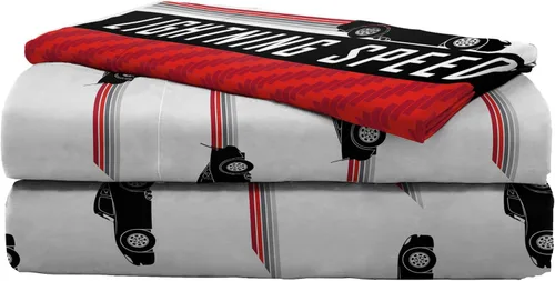 Miniatura 8 de Jay Franco Disney Pixar Cars - Juego de edredón individual de 5 piezas, edredón, sábanas y fundas de almohada con ropa de cama infantil Lightning