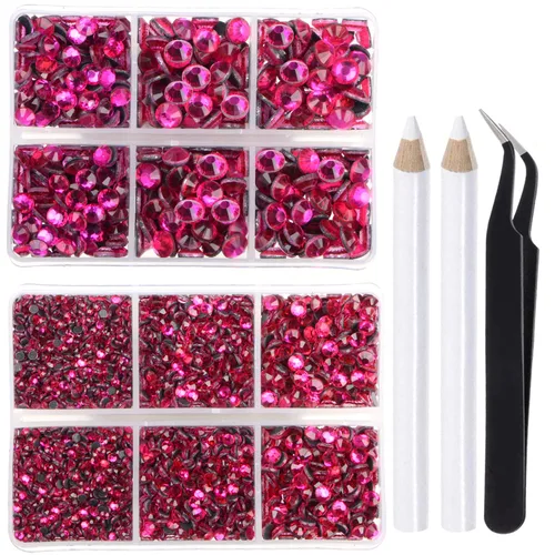 Miniatura 72 de LPBeads 10000 unidades de diamantes termoadhesivos SS6 amatista con parte trasera plana, gemas de diamantes de imitación de cristal redondas
