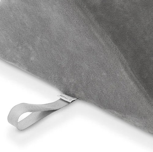 Miniatura 5 de Saloniture Cojín de mesa de masaje triangular con cuña para debajo de la rodilla, extra grande, 19 x 12 x 20 x 15.5 pulgadas, terciopelo gris