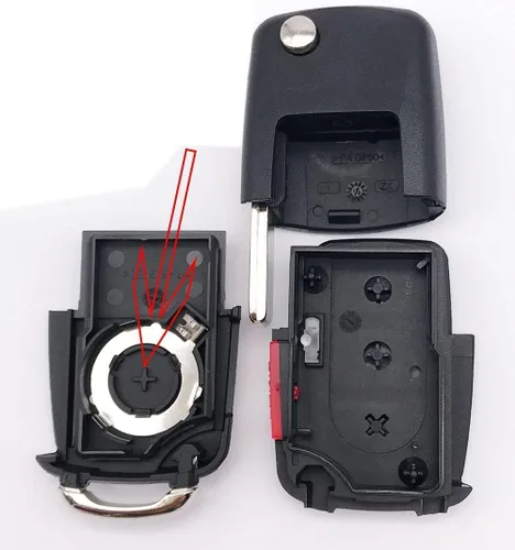 Miniatura 4 de Funda de llave con control remoto de cuatro botones para VW Volkswagen Jetta Beetle Passat Golf Rabbit GTI CC EOS, sin chip