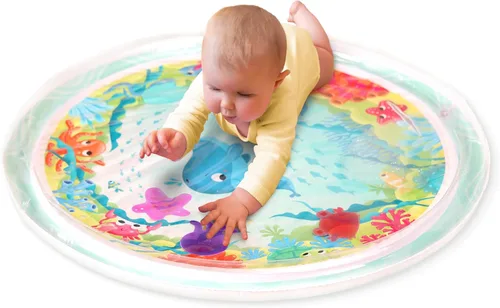 Miniatura 8 de B. toys – Juguetes para bebés con espejo y ruedas sensoriales rodantes – Espejo interactivo Roly-Poly para tiempo boca abajo y gateo – Aprendizaje